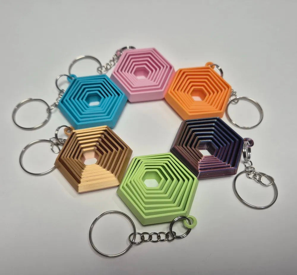 Hexagon Fidget Keychain